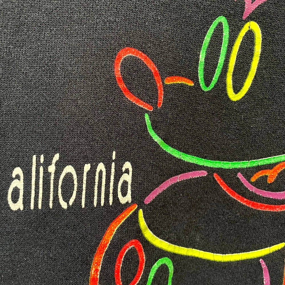 Vtg Velva Sheen Mickey‎ Mouse sweatshirt Neon Men's XL (Unisex) USA Disney